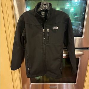 The North Face Men's Black soft shell jacket, boy’s large